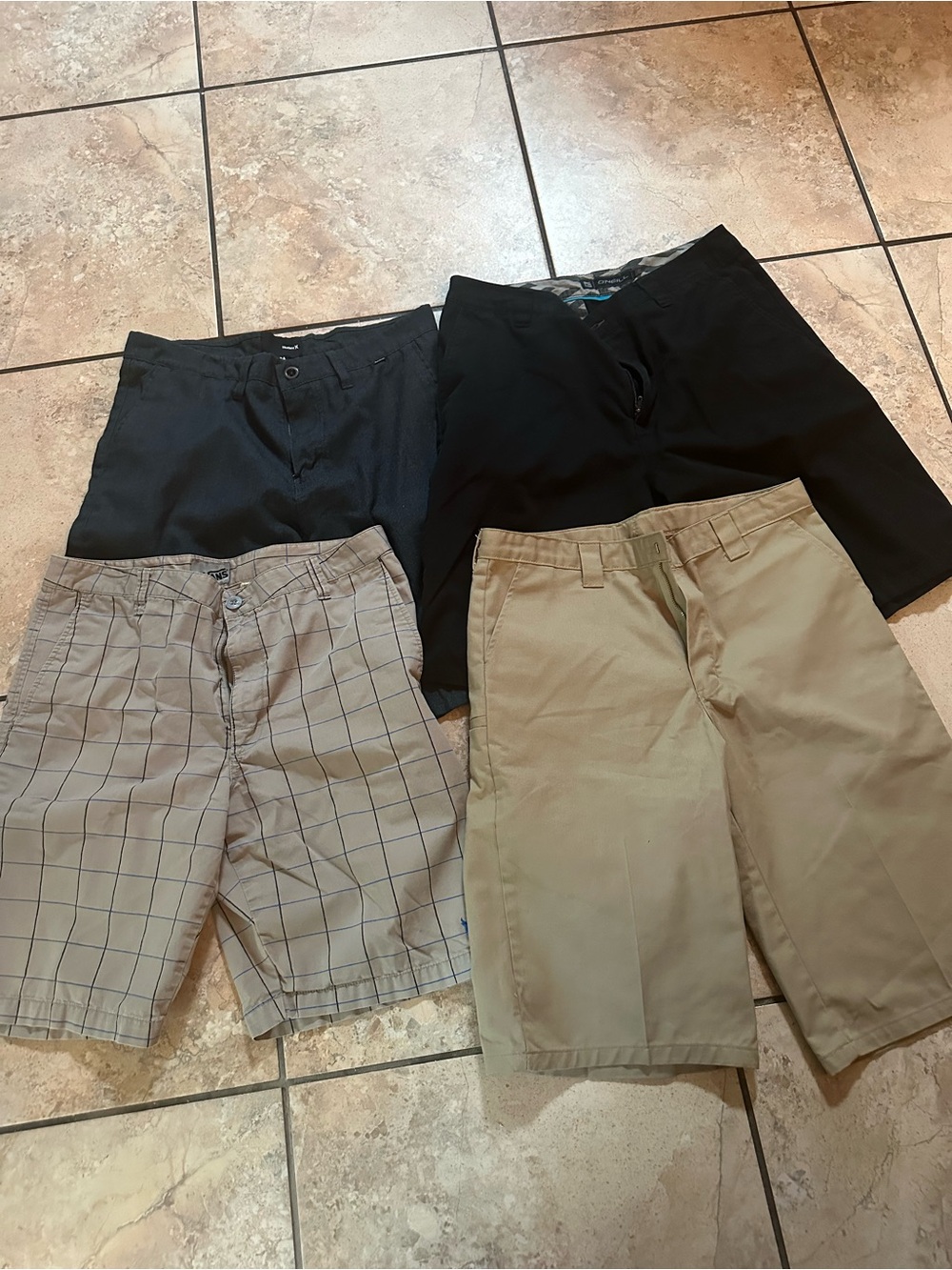 Men's Black and Khaki Shorts - Classic Everyday Chino & Plaid Options.